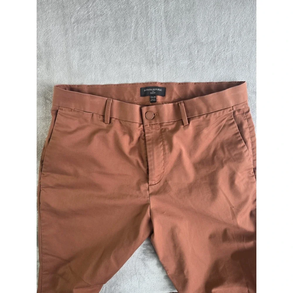 Banana Republic Mens Pants Size 33x30 Orange Slim Fit Traveler
